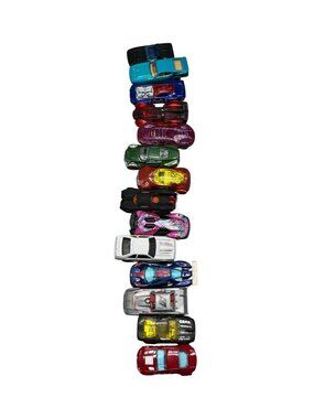 lot of 15 die-cast toy cars mix of vibrant colors, and varying styles READ